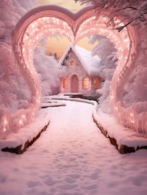 梦幻般的雪景童话世界