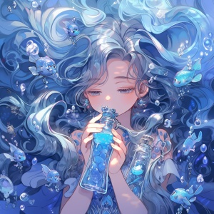 水瓶座的蓝色梦幻世界
