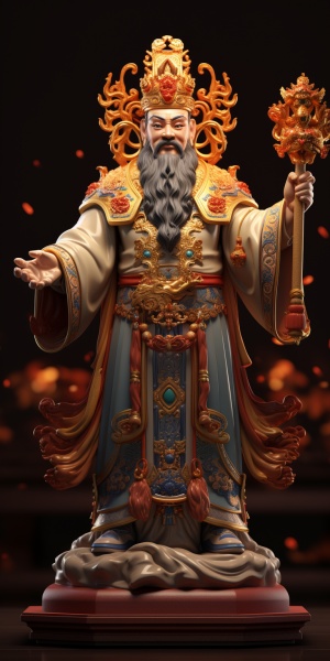 中国财神爷，财源滚滚，红红火火