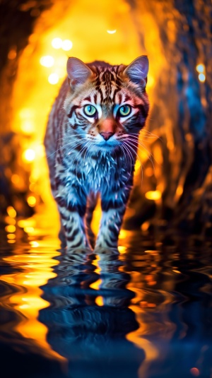 小猫与老虎交织的惊人画面