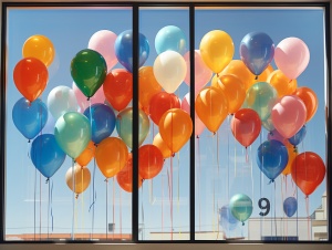 气球窗口特写照片 2024-2022年