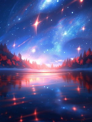 星空中的幻觉：闪烁的星星、极光和新月
