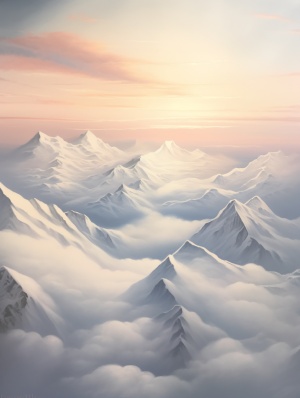 雪山，冬天，阳光，俯瞰景色，原始照片，超现实照片，超真实图像，8k