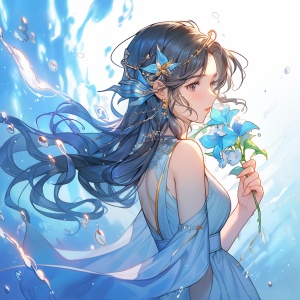 海的女儿之美丽蓝色长裙