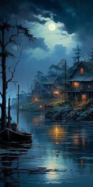 渔船、河水、月光与客栈