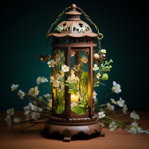 木质春灯：欧洲风格的小野花
