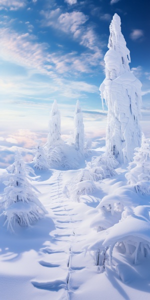 冬日雪景中超精致细节的超高清画质