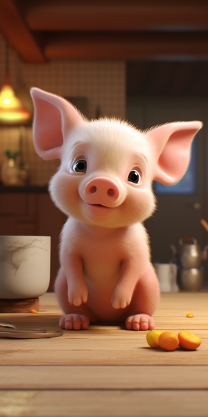 可爱的小猪