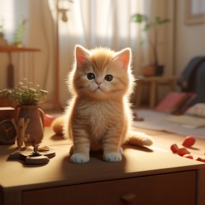 可爱的幼态小猫咪