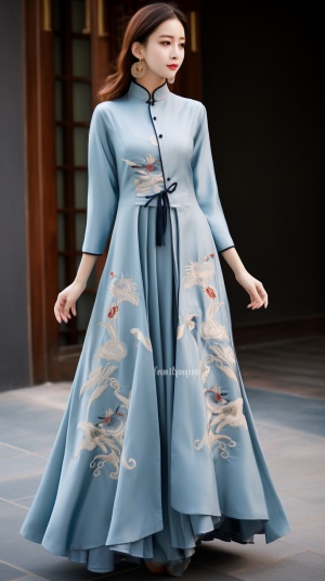 秋冬季女装外套：优雅活泼，中国风图案装饰