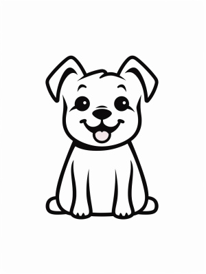 Minimalist Line Art Dog Icon