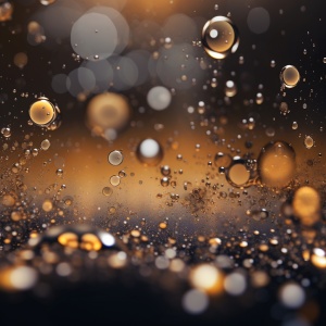 Ethereal Atmosphere: A Photorealistic Mix of Gold and Black Gradient