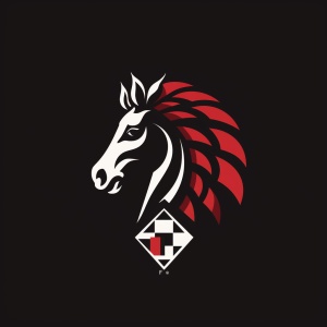 利用“飞凡”两个字，“飞”加入国际象棋马的元素，设计一个国际象棋棋社的logo