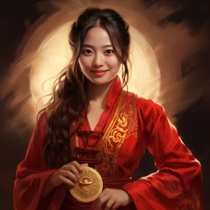 金光闪耀的中国女道士