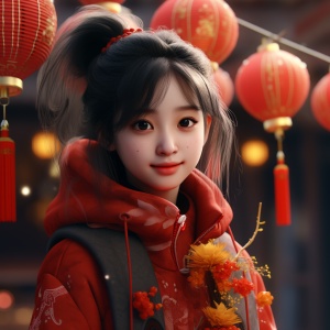 中国风新年少女