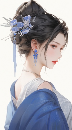 中国古代传统服饰的温婉大方女子