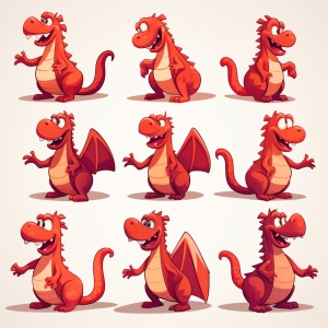 Nine,poses,and,expressions,happy,angled,sadcracking,cut,expected,disappointed,overspeechness,shy,a,so,cute,red,dragon,Super,Obesity,full,body,white,background,multiple,poses,and,expressions,KeithHarlem;sgraffiti,style,sharp,illustrations,boldlines,andsolid,colors,simple,details,Minimalism,line,artsticker,art,simple,lines,s,750