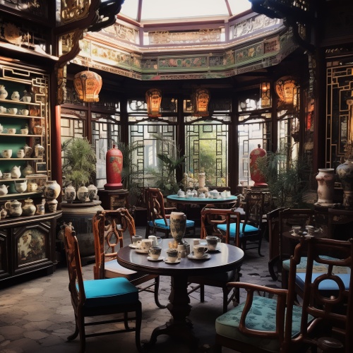 中国古代茶室内部