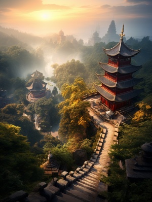 南京古庙，深景，高清