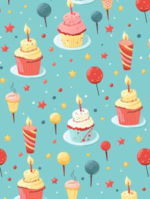 Simple Seamless Birthday Theme