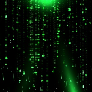 ASCII，黑客帝国，亮绿色，发光特效，纯黑背景