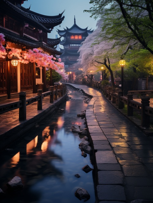 南京古庙，深景，高清