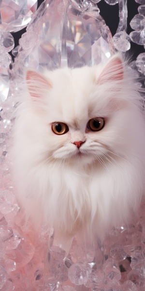 水晶质感的波斯猫：透明质感与超现实主义