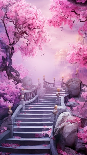 Mesmerizing Dreamlike Pink Cherry Blossoms