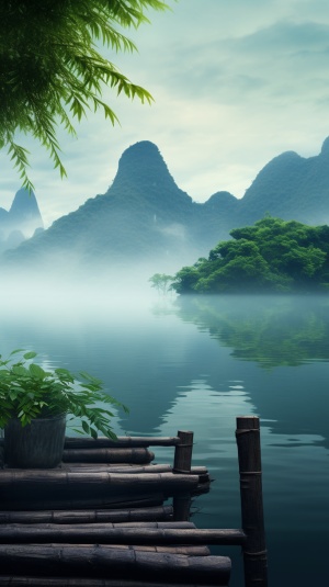 Bamboo Rafting in Guilin: Misty Landscapes & Peaceful Waters