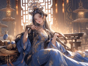 秀丽华丽的中国古代传统服饰女子