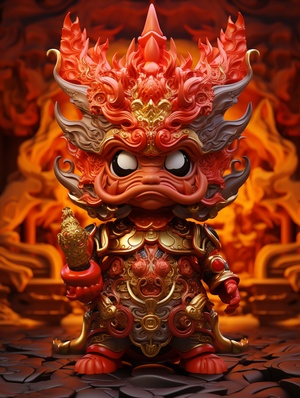 8k Super Details: God of Wealth Dragon Blind Box Toys