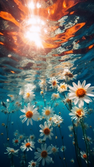 水下摄影中的绚丽花朵