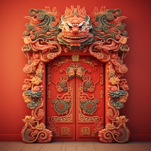 丰富多彩的中国年画门神插图
