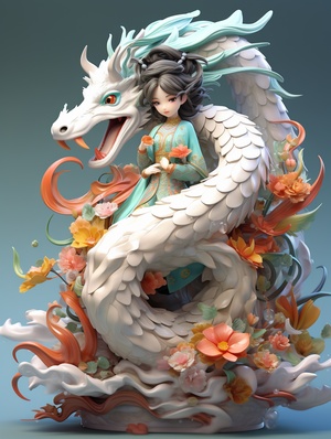 Exquisite Chinese Mythology: Anthropomorphic Dragon Artwork