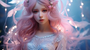 Pink-haired Fairy in Chinese Costume: Ultra-HD Realistic 3D Rendering