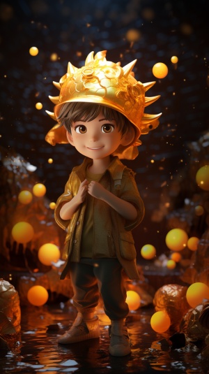 金色之光：一个可爱小男孩的闪闪发光冒险