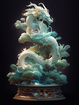 中国玉园中的数字艺术微型雕塑