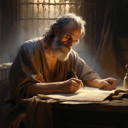 圣经中的保罗在监狱里面写书信
