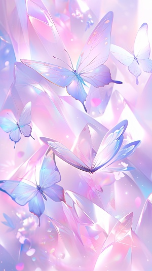 Transcendental Dreaming: Luminous Silver Butterflies and Water Metallic Print