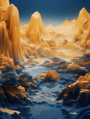 Visualizing the Majestic Beauty of Chinese Landscape Paintings in 3D