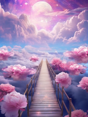 粉紫色的梦幻天空
