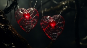 蜘蛛网上的红宝石
