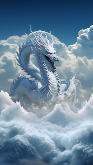 龙形状的大片白云 大海 白云浮在海面上 云朵 大海 龙 波澜壮阔 v 5.2 -
