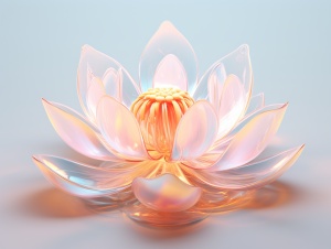 Transparent Lotus: Surrealistic Fantasy Art with Ultra High Definition Details