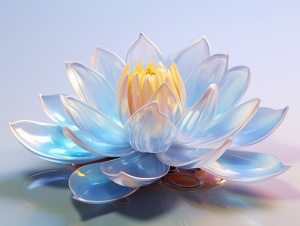Transparent Lotus: Surrealistic Fantasy Art with Ultra High Definition Details