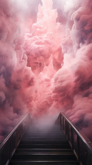 地狱阎王爷-粉色炫酷外形-蒸汽波-画面层次感-通往十八层