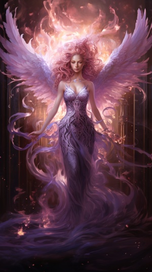 Amethyst Phoenix: A Magical and Aesthetic Fantasy Creature