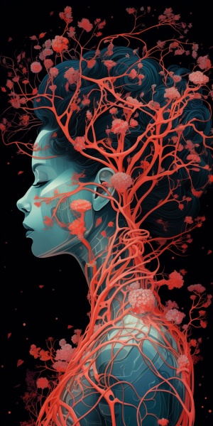 Colorful 8k HD: Exploring the X-ray Style of Yuko Shimizu through Fractal Art and Zentangle