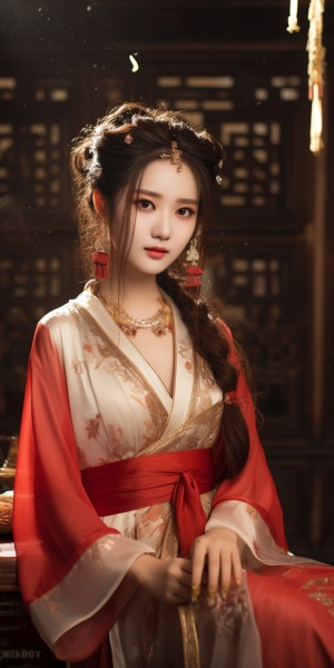 中国古风美少女在宫殿背景下展现完美姿态