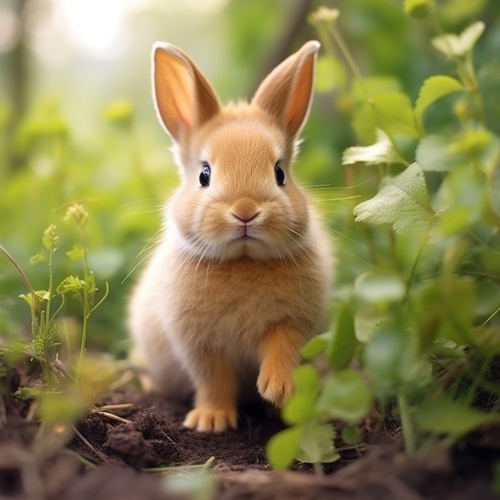 可爱呆萌的小兔子，保护动物人人有责